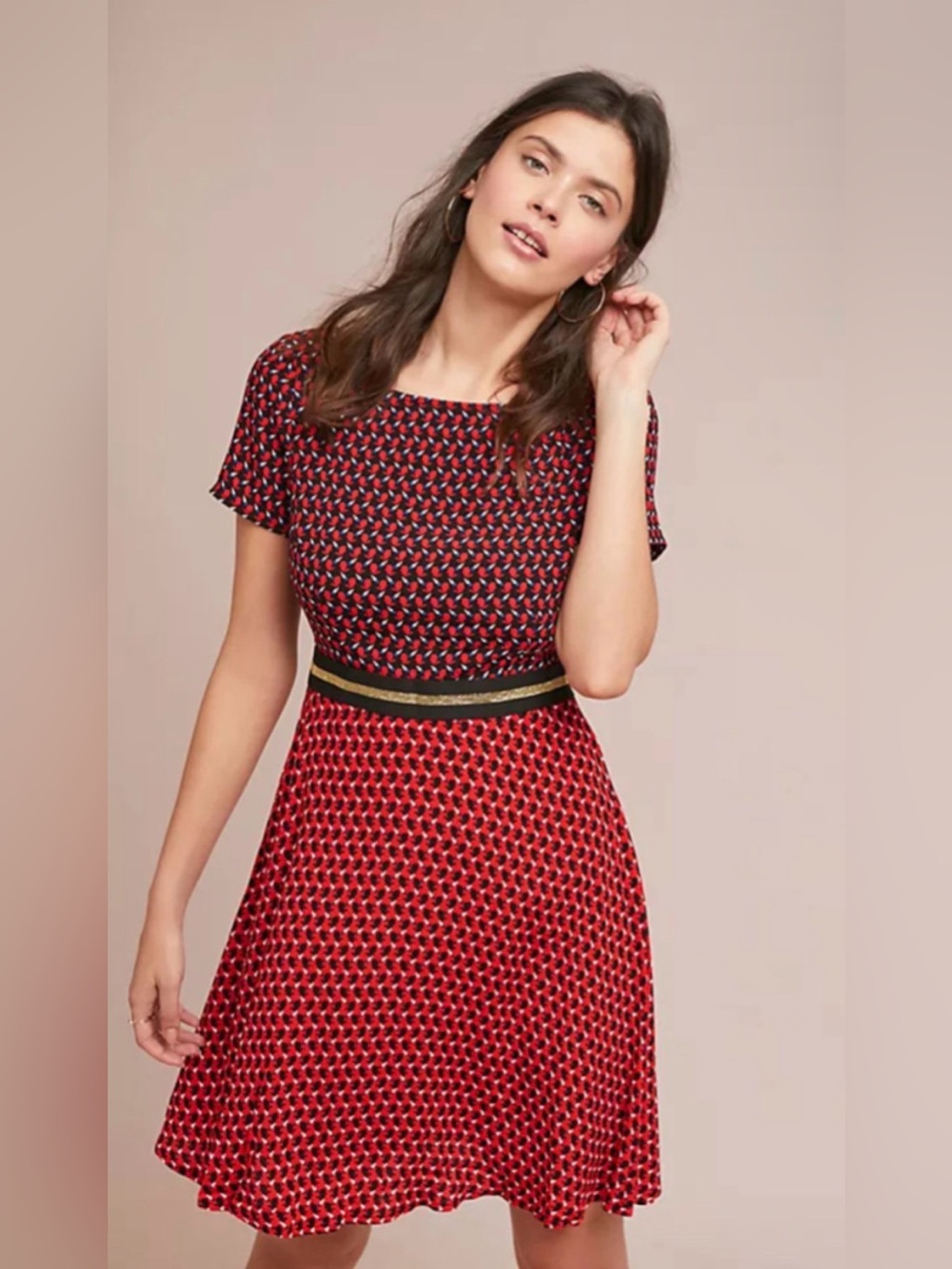 MAEVE By Anthropologie Amici Bunny Print Dress